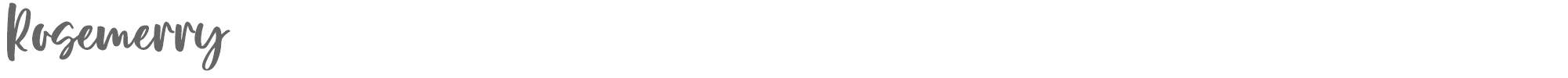 Sample characters Rosemerry Font